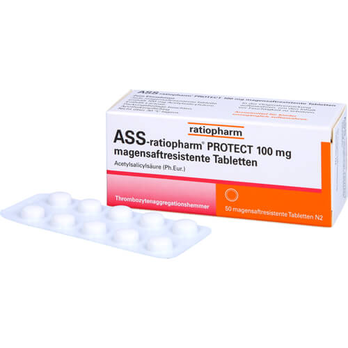 ASS-ratiopharm PROTECT 100 mg magensaftr.Tabletten ASS-ratiopharm PROTECT 100 mg magensaftr.Tabletten