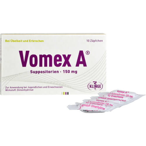 VOMEX A 150 mg Suppositorien VOMEX A 150 mg Suppositorien
