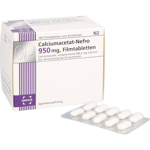 CALCIUMACETAT NEFRO 950 mg Filmtabletten CALCIUMACETAT NEFRO 950 mg Filmtabletten