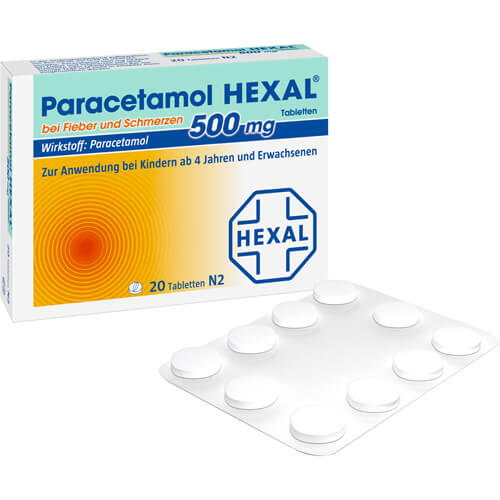 PARACETAMOL 500 mg HEXAL b.Fieber u.Schmerzen Tab. PARACETAMOL 500 mg HEXAL b.Fieber u.Schmerzen Tab.