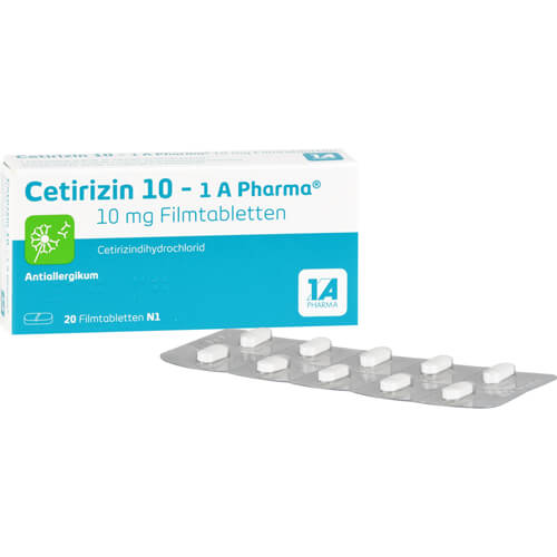 CETIRIZIN 10-1A Pharma Filmtabletten CETIRIZIN 10-1A Pharma Filmtabletten