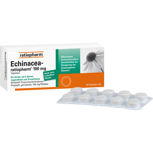 ECHINACEA-RATIOPHARM 100 mg Tabletten ECHINACEA-RATIOPHARM 100 mg Tabletten