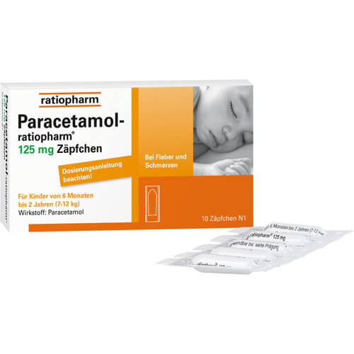 PARACETAMOL-ratiopharm 125 mg Zäpfchen PARACETAMOL-ratiopharm 125 mg Zäpfchen