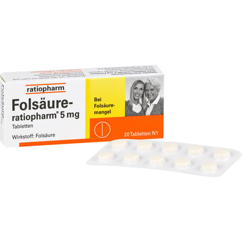 FOLSÄURE-RATIOPHARM 5 mg Tabletten FOLSÄURE-RATIOPHARM 5 mg Tabletten