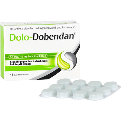 DOLO-DOBENDAN 1,4 mg/10 mg Lutschtabletten DOLO-DOBENDAN 1,4 mg/10 mg Lutschtabletten