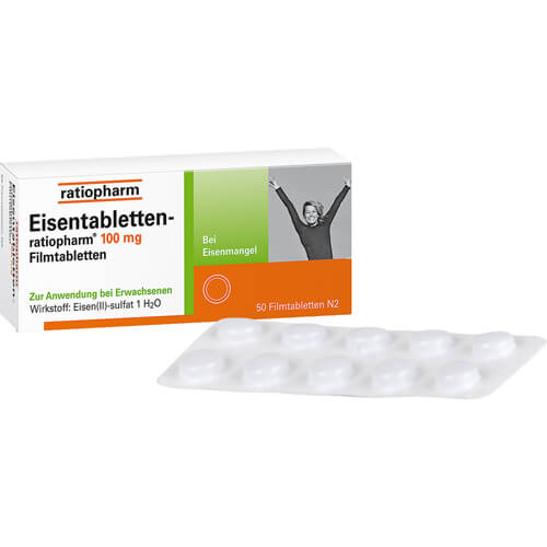EISENTABLETTEN-ratiopharm 100 mg Filmtabletten EISENTABLETTEN-ratiopharm 100 mg Filmtabletten