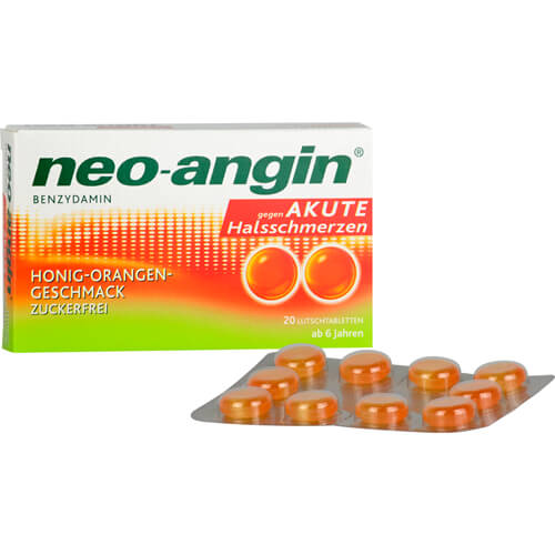 NEO-ANGIN Benzydamin akute Halsschmerz.Honig-Oran. NEO-ANGIN Benzydamin akute Halsschmerz.Honig-Oran.