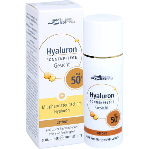 HYALURON SONNENPFLEGE Gesicht Creme LSF 50+ getönt HYALURON SONNENPFLEGE Gesicht Creme LSF 50+ getönt