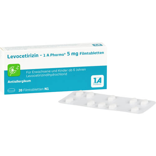 LEVOCETIRIZIN-1A Pharma 5 mg Filmtabletten LEVOCETIRIZIN-1A Pharma 5 mg Filmtabletten
