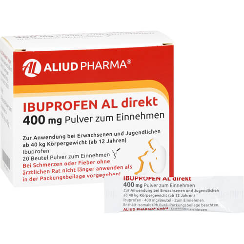 Ibuprofen AL direkt 400 mg Pulver bei Fieber und Schmerzen Ibuprofen AL direkt 400 mg Pulver bei Fieber und Schmerzen