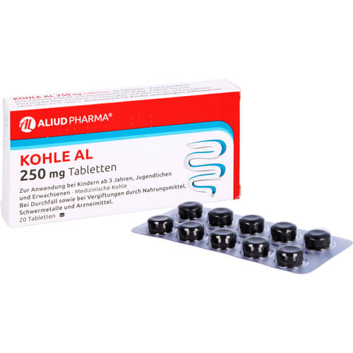 Kohle AL 250 mg Tabletten bei Durchfall Kohle AL 250 mg Tabletten bei Durchfall