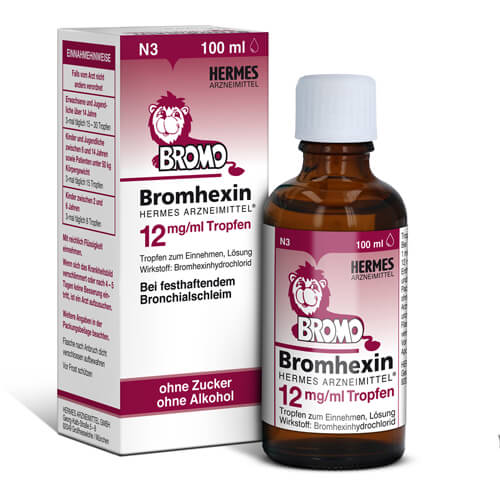 BROMHEXIN Hermes Arzneimittel 12 mg/ml Tropfen BROMHEXIN Hermes Arzneimittel 12 mg/ml Tropfen