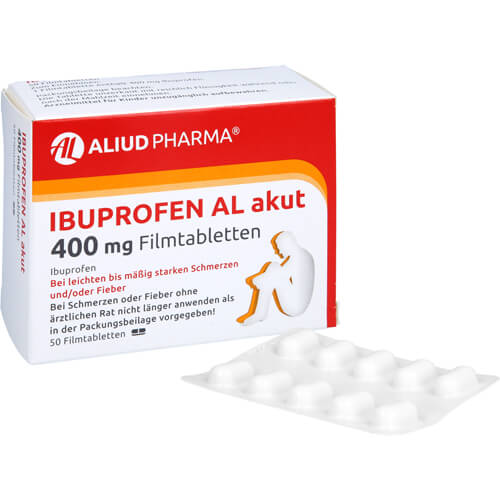 Ibuprofen AL akut 400 mg Filmtabletten bei akuten Schmerzen Ibuprofen AL akut 400 mg Filmtabletten bei akuten Schmerzen