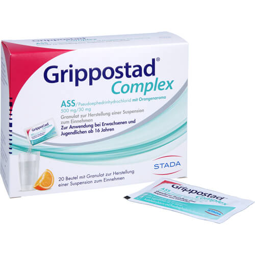 GRIPPOSTAD Complex ASS/Pseudoeph.500/30 mg Orange GRIPPOSTAD Complex ASS/Pseudoeph.500/30 mg Orange