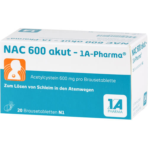 NAC 600 akut-1A Pharma Brausetabletten NAC 600 akut-1A Pharma Brausetabletten