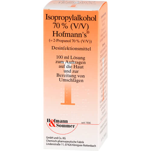 ISOPROPYLALKOHOL 70% V/V Hofmann's ISOPROPYLALKOHOL 70% V/V Hofmann's