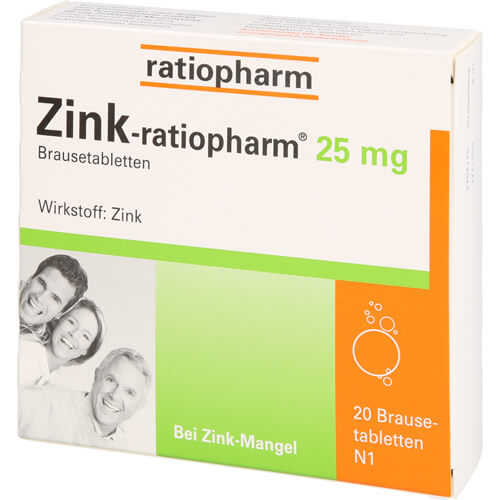ZINK-RATIOPHARM 25 mg Brausetabletten ZINK-RATIOPHARM 25 mg Brausetabletten