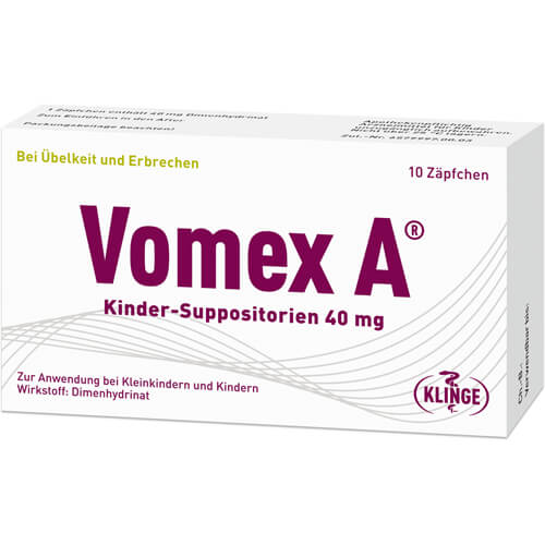 VOMEX A Kinder-Suppositorien 40 mg VOMEX A Kinder-Suppositorien 40 mg