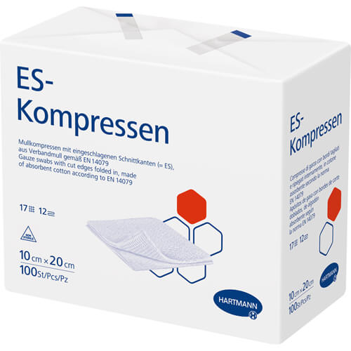 ES-KOMPRESSEN unsteril 10x20 cm 12fach ES-KOMPRESSEN unsteril 10x20 cm 12fach