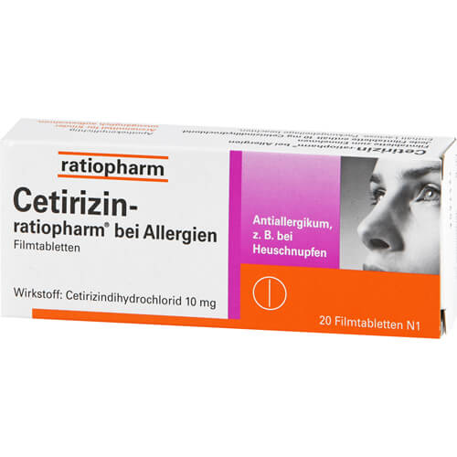 CETIRIZIN-ratiopharm bei Allergien 10 mg Filmtabl. CETIRIZIN-ratiopharm bei Allergien 10 mg Filmtabl.