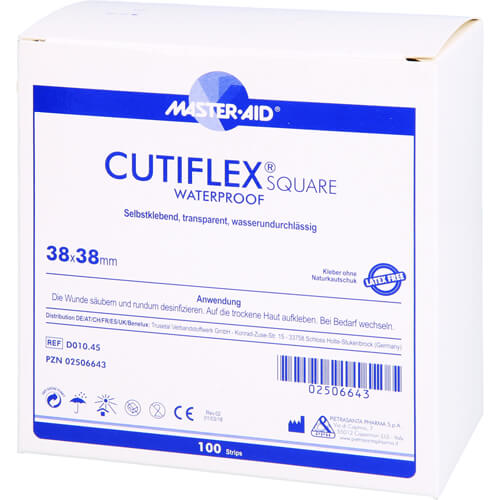 CUTIFLEX Folien-Pflaster square 38x38 mm MasterAid CUTIFLEX Folien-Pflaster square 38x38 mm MasterAid