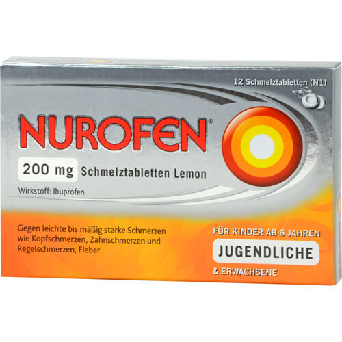 NUROFEN 200 mg Schmelztabletten Lemon NUROFEN 200 mg Schmelztabletten Lemon