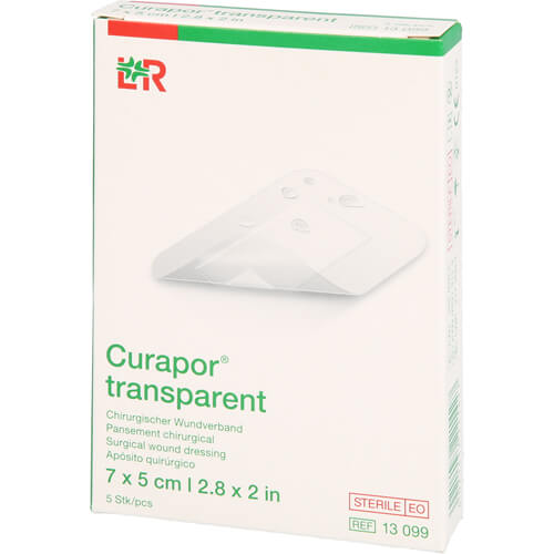 CURAPOR Wundverband steril transparent 5x7 cm CURAPOR Wundverband steril transparent 5x7 cm