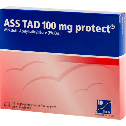ASS TAD 100 mg protect magensaftres.Filmtabletten ASS TAD 100 mg protect magensaftres.Filmtabletten