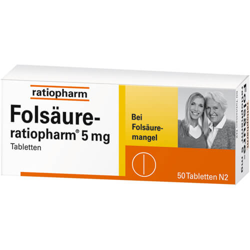 FOLSÄURE-RATIOPHARM 5 mg Tabletten FOLSÄURE-RATIOPHARM 5 mg Tabletten