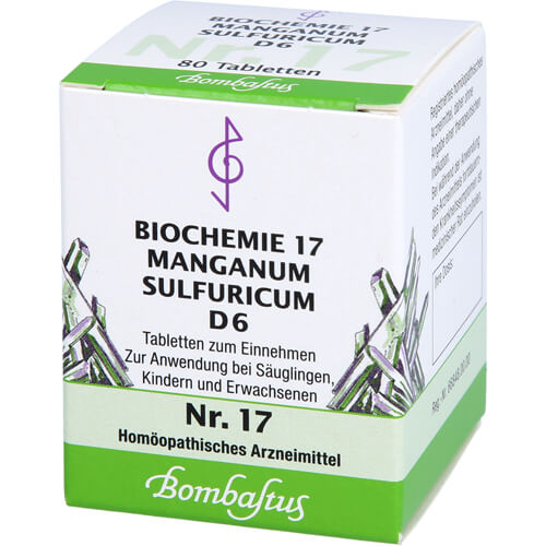 BIOCHEMIE 17 Manganum sulfuricum D 6 Tabletten BIOCHEMIE 17 Manganum sulfuricum D 6 Tabletten