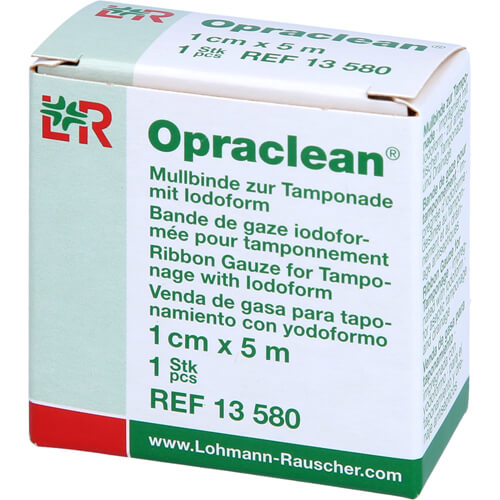 OPRACLEAN Mullbinde z.Tampon.m.Jodoform 1 cmx5 m OPRACLEAN Mullbinde z.Tampon.m.Jodoform 1 cmx5 m