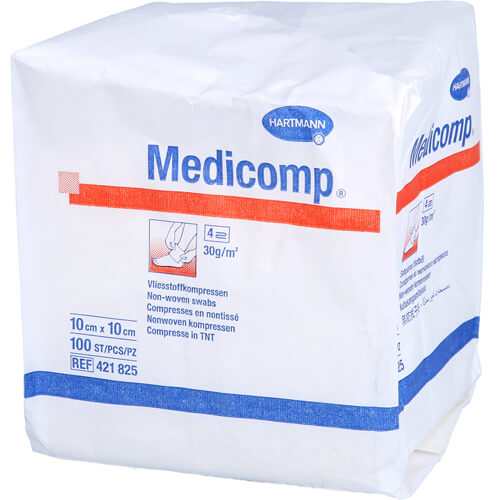 MEDICOMP Vlieskomp.unsteril 10x10 cm MEDICOMP Vlieskomp.unsteril 10x10 cm