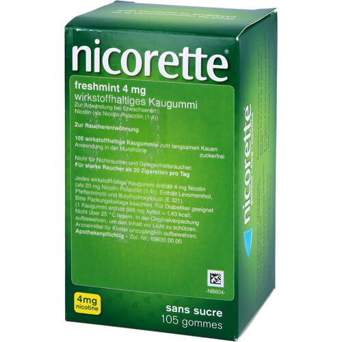 NICORETTE 4 mg freshmint Kaugummi NICORETTE 4 mg freshmint Kaugummi