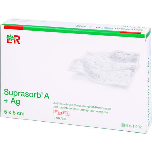 SUPRASORB A+Ag Antimik.Cal.Alginat Kompr.5x5 cm SUPRASORB A+Ag Antimik.Cal.Alginat Kompr.5x5 cm