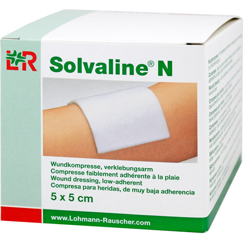 SOLVALINE N Kompressen 5x5 cm steril SOLVALINE N Kompressen 5x5 cm steril