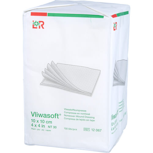 VLIWASOFT Vlieskompressen unsteril 10x10 cm 6l. VLIWASOFT Vlieskompressen unsteril 10x10 cm 6l.