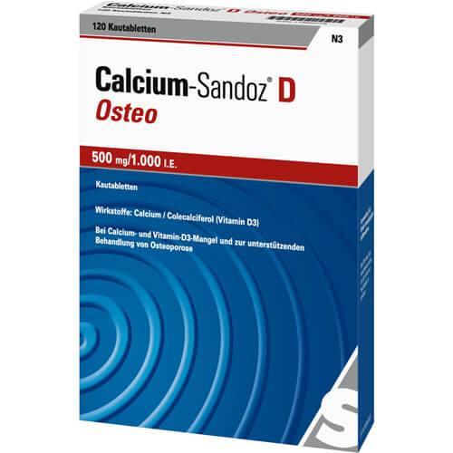CALCIUM SANDOZ D Osteo 500 mg/1.000 I.E. Kautabl. CALCIUM SANDOZ D Osteo 500 mg/1.000 I.E. Kautabl.