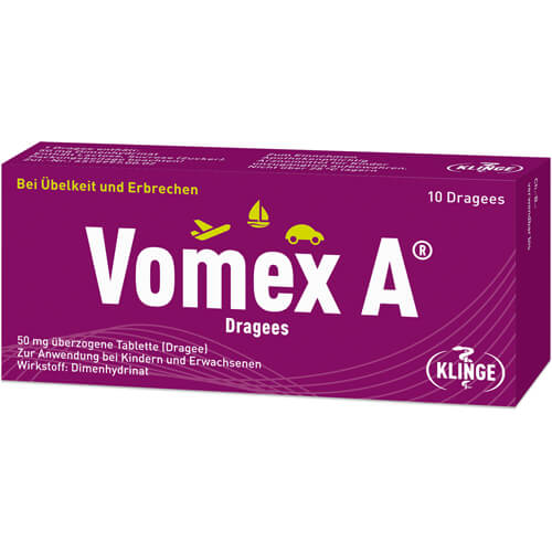 VOMEX A Dragees 50 mg überzogene Tabletten VOMEX A Dragees 50 mg überzogene Tabletten