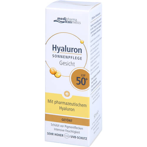 HYALURON SONNENPFLEGE Gesicht Creme LSF 50+ getönt HYALURON SONNENPFLEGE Gesicht Creme LSF 50+ getönt