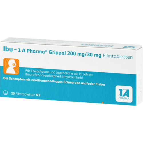 IBU-1A Pharma Grippal 200 mg/30 mg Filmtabletten IBU-1A Pharma Grippal 200 mg/30 mg Filmtabletten