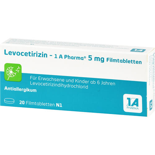 LEVOCETIRIZIN-1A Pharma 5 mg Filmtabletten LEVOCETIRIZIN-1A Pharma 5 mg Filmtabletten