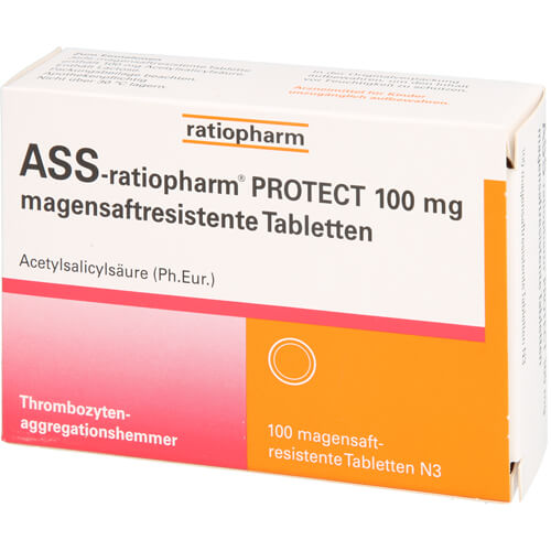 ASS-ratiopharm PROTECT 100 mg magensaftr.Tabletten ASS-ratiopharm PROTECT 100 mg magensaftr.Tabletten