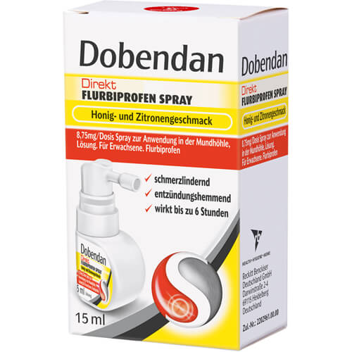 DOBENDAN Direkt Flurbiprofen Spray Honig & Zitrone DOBENDAN Direkt Flurbiprofen Spray Honig & Zitrone