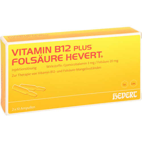 VITAMIN B12 PLUS Folsäure Hevert a 2 ml Ampullen VITAMIN B12 PLUS Folsäure Hevert a 2 ml Ampullen