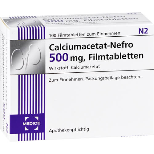 CALCIUMACETAT NEFRO 500 mg Filmtabletten CALCIUMACETAT NEFRO 500 mg Filmtabletten