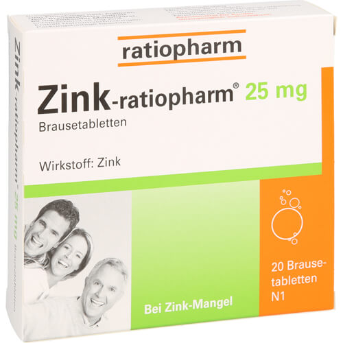 ZINK-RATIOPHARM 25 mg Brausetabletten ZINK-RATIOPHARM 25 mg Brausetabletten