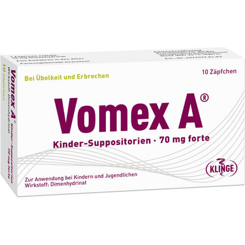 VOMEX A Kinder-Suppositorien 70 mg forte VOMEX A Kinder-Suppositorien 70 mg forte