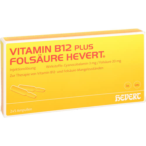 VITAMIN B12 PLUS Folsäure Hevert a 2 ml Ampullen VITAMIN B12 PLUS Folsäure Hevert a 2 ml Ampullen