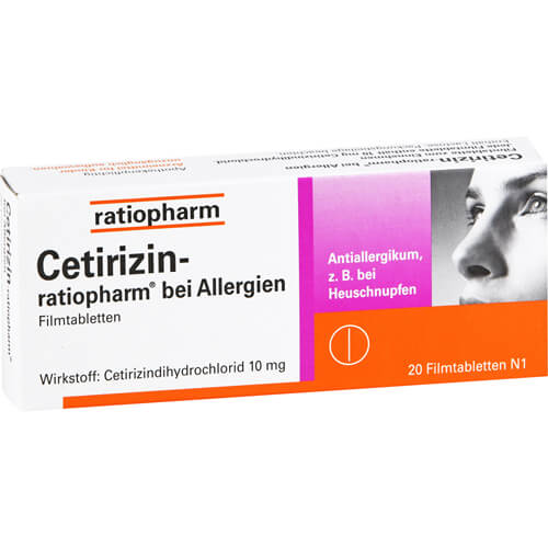 CETIRIZIN-ratiopharm bei Allergien 10 mg Filmtabl. CETIRIZIN-ratiopharm bei Allergien 10 mg Filmtabl.