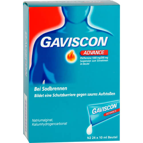 GAVISCON Advance Pfefferminz 1000mg/200mg SUS Btl. GAVISCON Advance Pfefferminz 1000mg/200mg SUS Btl.